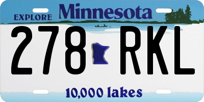 MN license plate 278RKL
