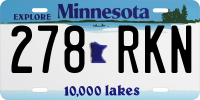 MN license plate 278RKN