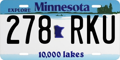 MN license plate 278RKU