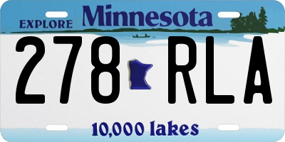 MN license plate 278RLA