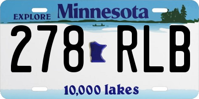 MN license plate 278RLB