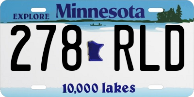 MN license plate 278RLD