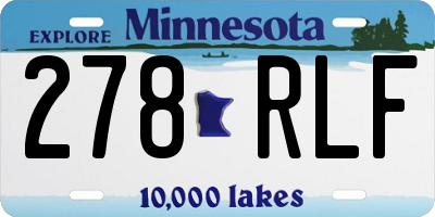 MN license plate 278RLF