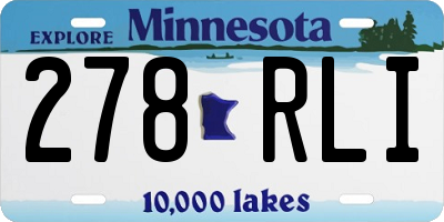 MN license plate 278RLI