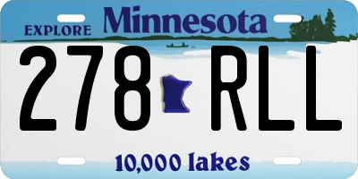 MN license plate 278RLL