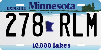 MN license plate 278RLM