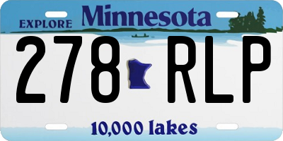 MN license plate 278RLP
