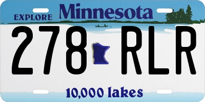 MN license plate 278RLR