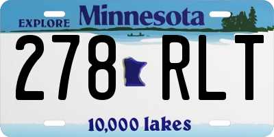 MN license plate 278RLT