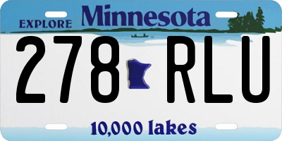 MN license plate 278RLU