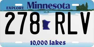 MN license plate 278RLV