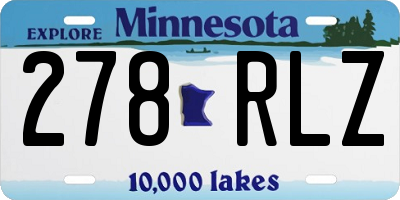 MN license plate 278RLZ