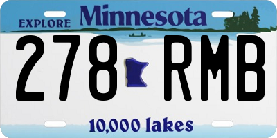 MN license plate 278RMB
