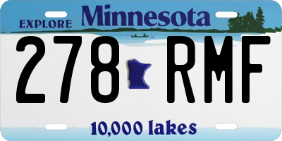 MN license plate 278RMF
