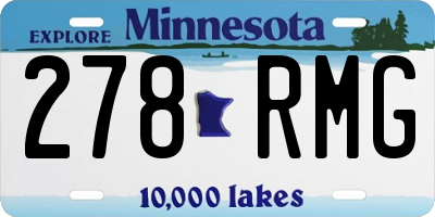 MN license plate 278RMG