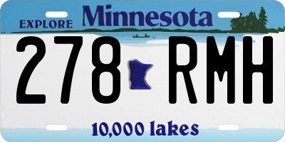 MN license plate 278RMH