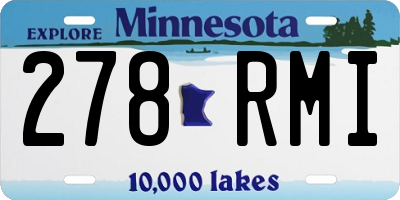 MN license plate 278RMI
