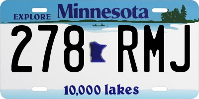MN license plate 278RMJ