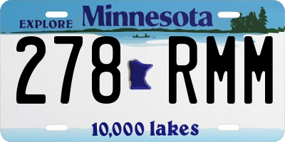 MN license plate 278RMM