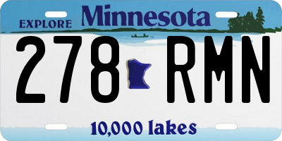 MN license plate 278RMN