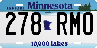 MN license plate 278RMO