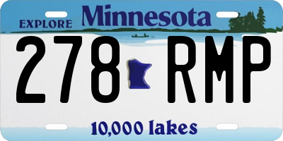 MN license plate 278RMP
