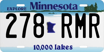 MN license plate 278RMR