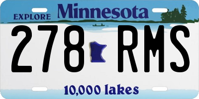 MN license plate 278RMS