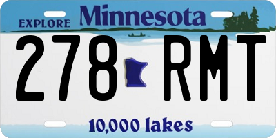 MN license plate 278RMT