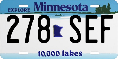 MN license plate 278SEF