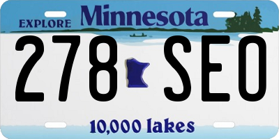 MN license plate 278SEO