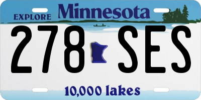MN license plate 278SES
