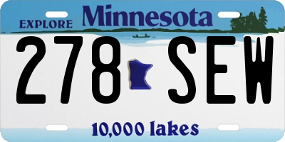 MN license plate 278SEW