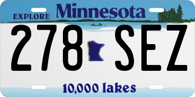 MN license plate 278SEZ