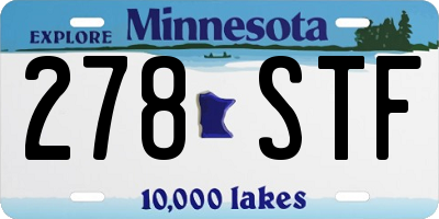 MN license plate 278STF