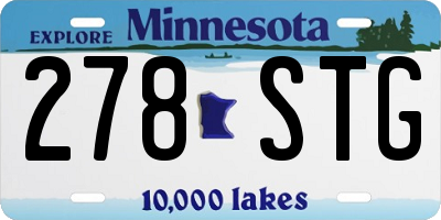 MN license plate 278STG