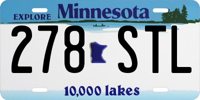 MN license plate 278STL