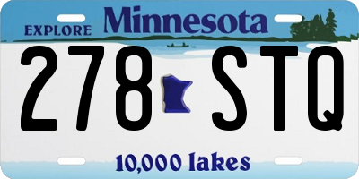 MN license plate 278STQ