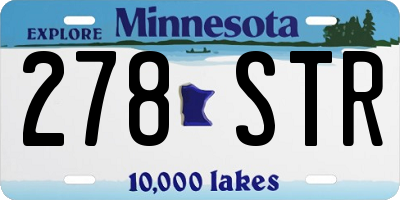 MN license plate 278STR