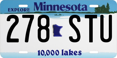 MN license plate 278STU