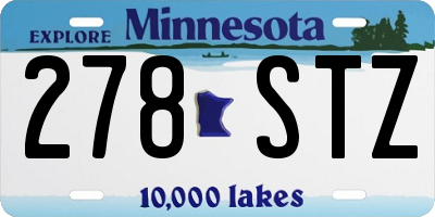 MN license plate 278STZ