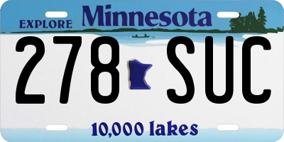 MN license plate 278SUC