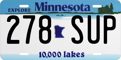 MN license plate 278SUP