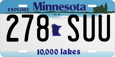 MN license plate 278SUU