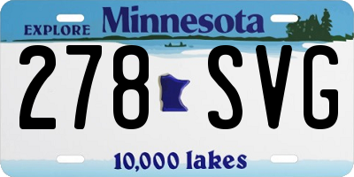MN license plate 278SVG