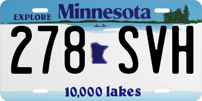 MN license plate 278SVH