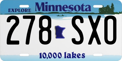 MN license plate 278SXO