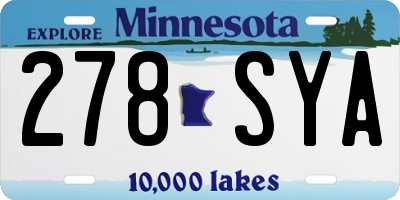 MN license plate 278SYA