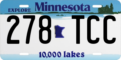 MN license plate 278TCC