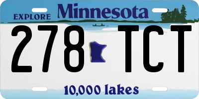 MN license plate 278TCT